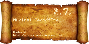 Murinai Teodóra névjegykártya